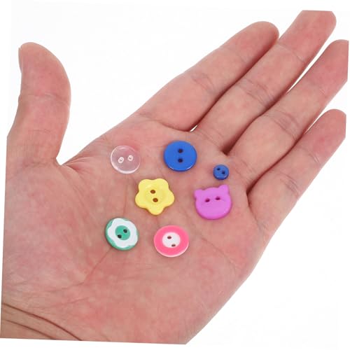 Hohopeti 220 Stk. Teiliges Bunte Harzknöpfe mit Löchern Robust und Sicher für DIY Bastelarbeiten Kinderkleidung Malen und Handarbeiten Fördert Feinmotorik und Kreative Gestaltung von Hohopeti