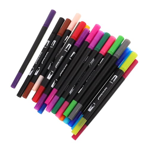Hohopeti 24 Stück Teiliges Dual Tip Pinselstifte Waschbare Aquarell Marker mit Feiner und Pinselspitze Brillante Farben für Schüler Kunst Zeichnen Journaling Kalligraphie und Hohopeti 24 Stück Teiliges Dual Tip Pinselstifte Waschbare Aquarell Marker mit Feiner und Pinselspitze Brillante Farben für Schüler Kunst Zeichnen Journaling Kalligraphie und von Hohopeti
