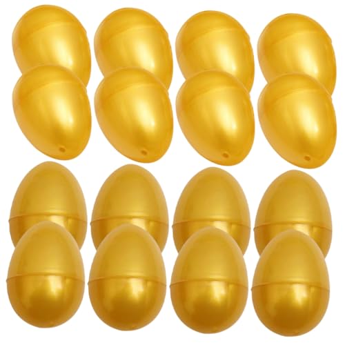 Hohopeti 24 Stück Teiliges Hohle Goldene Kunststoff Eier Stabile Wiederverwendbare Füll Eier für Ostern Kinderparty Geschenkverpackung Kreative DIY Deko und Hohopeti 24 Stück Teiliges Hohle Goldene Kunststoff Eier Stabile Wiederverwendbare Füll Eier für Ostern Kinderparty Geschenkverpackung Kreative DIY Deko und von Hohopeti