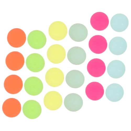 Hohopeti 24 Stück Teiliges Leuchtender Bouncy Balls Robuste Matte Oberfläche Farbige Sichere Sprungbälle mit Nachtleuchtfunktion als Partydeko und Kinderspielzeug für von Hohopeti