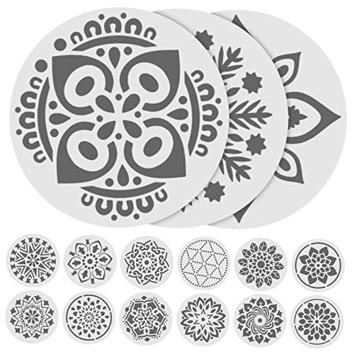 Hohopeti 24 Stück Teiliges Mandala Schablonen aus Langlebigem Material Wiederverwendbar und Geruchsfrei für Wandmalerei Holzbeschriftungen und DIY Vielseitig Einsetzbar für Kreative Hohopeti 24 Stück Teiliges Mandala Schablonen aus Langlebigem Material Wiederverwendbar und Geruchsfrei für Wandmalerei Holzbeschriftungen und DIY Vielseitig Einsetzbar für Kreative von Hohopeti
