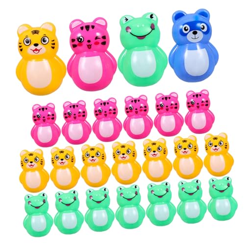 Hohopeti 24 Stück Teiliges Mini-tier Robuste Mini-tumbler-skulpturen Kreative Hand-auge-koordination Bunte Tischdekoration für Kinderzimmer Büro und Hohopeti 24 Stück Teiliges Mini-tier Robuste Mini-tumbler-skulpturen Kreative Hand-auge-koordination Bunte Tischdekoration für Kinderzimmer Büro und von Hohopeti