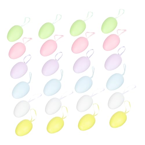 Hohopeti 24 Stücke DIY Ostern Kunststoff Dekorationen Ei Form Anhänger Ostern Hängende Dekore Hohopeti 24 Stücke DIY Ostern Kunststoff Dekorationen Ei Form Anhänger Ostern Hängende Dekore von Hohopeti