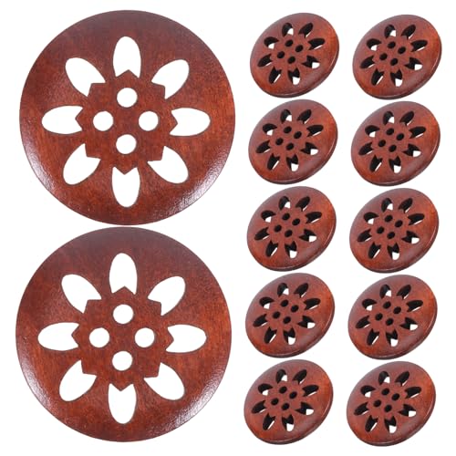 Hohopeti 25 Stück Teiliges Holzknöpfe Blumenmuster Natürliche Massivholzknöpfe für DIY Handwerk Mantelverschluss für Jacken Hemden Uniformen Vielseitige Bekleidungsdekoration Hohopeti 25 Stück Teiliges Holzknöpfe Blumenmuster Natürliche Massivholzknöpfe für DIY Handwerk Mantelverschluss für Jacken Hemden Uniformen Vielseitige Bekleidungsdekoration von Hohopeti