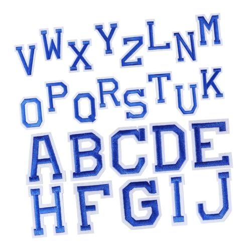 Hohopeti 26 Stück Teiliges Bügelbild Alphabet Patches Gestickte Buchstaben Aufnäher zum Aufbügeln für Kleidung Jacken Schuhe DIY Textil Applikationen Einfache Anwendung von Hohopeti