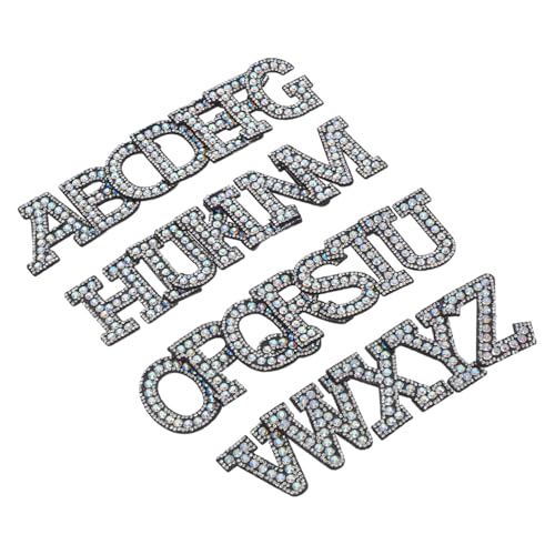 Hohopeti 26 Stück Teiliges Bügelbuchstaben Strasssteinen Glitzernde Alphabet patches zum Aufbügeln und Nähen Langlebige Textilaufnäher für DIY Kleidung Hüte Taschen Einfache Anwendung für Hohopeti 26 Stück Teiliges Bügelbuchstaben Strasssteinen Glitzernde Alphabet patches zum Aufbügeln und Nähen Langlebige Textilaufnäher für DIY Kleidung Hüte Taschen Einfache Anwendung für von Hohopeti