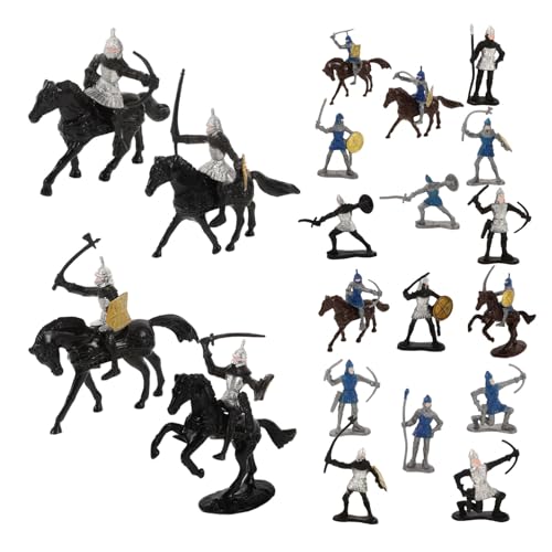 Hohopeti 28 Stück Teiliges Set Miniatur Figuren Mittelalterliche Soldaten und Pferdemodelle für Kreative Realistische Tischdekoration Hohopeti 28 Stück Teiliges Set Miniatur Figuren Mittelalterliche Soldaten und Pferdemodelle für Kreative Realistische Tischdekoration von Hohopeti