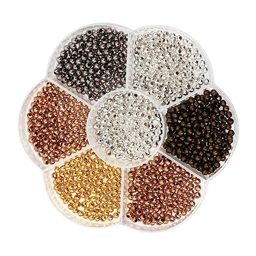 Hohopeti 2800 Stück Teiliges DIY Bastelperlen Kupfer Spacer Perlen zum Auffädeln für Schmuckherstellung Armbänder Halsketten Basteln Hohopeti 2800 Stück Teiliges DIY Bastelperlen Kupfer Spacer Perlen zum Auffädeln für Schmuckherstellung Armbänder Halsketten Basteln von Hohopeti
