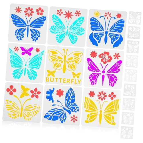 Hohopeti 2Sätze DIY Schmetterling Schablonen Teilig Wiederverwendbare Bastelschablonen für Wandgestaltung Geschenkdekoration und Kunsthandwerk Leicht und Kompakt Hohopeti 2Sätze DIY Schmetterling Schablonen Teilig Wiederverwendbare Bastelschablonen für Wandgestaltung Geschenkdekoration und Kunsthandwerk Leicht und Kompakt von Hohopeti