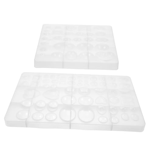 Hohopeti 2Stücke Teiliges Silikon Cabochon Gießform für Harz Epoxid Anhänger für DIY Schmuckherstellung Langlebig und Wiederverwendbar Kreative Gestaltungsmöglichkeiten Hohe von Hohopeti