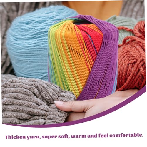 Hohopeti 3 Rollen Farbverlauf Baumwollgarn Weiches Häkelgarn Multifunktionales Strickgarn Hautfreundlich Leicht für DIY Handarbeiten Dekoration Kissen Decken Hohopeti 3 Rollen Farbverlauf Baumwollgarn Weiches Häkelgarn Multifunktionales Strickgarn Hautfreundlich Leicht für DIY Handarbeiten Dekoration Kissen Decken von Hohopeti