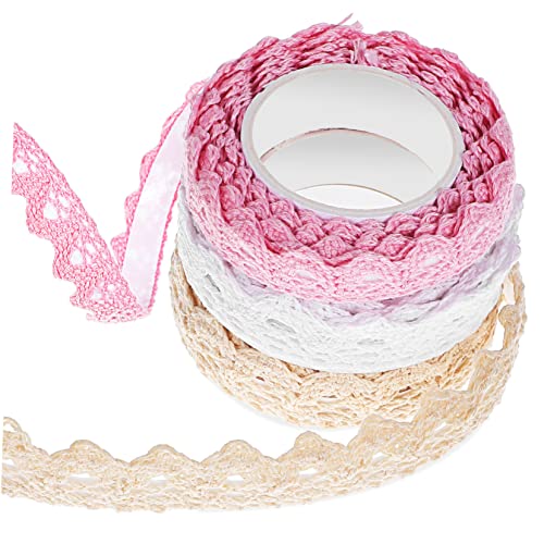 Hohopeti 3 Rollen Selbstklebendes Spitzenband Weiß Beige Dekoratives Klebeband für Bastelarbeiten Hochzeitsdekoration Einfach zu Verwenden Retro Design für und Feiern Hohopeti 3 Rollen Selbstklebendes Spitzenband Weiß Beige Dekoratives Klebeband für Bastelarbeiten Hochzeitsdekoration Einfach zu Verwenden Retro Design für und Feiern von Hohopeti