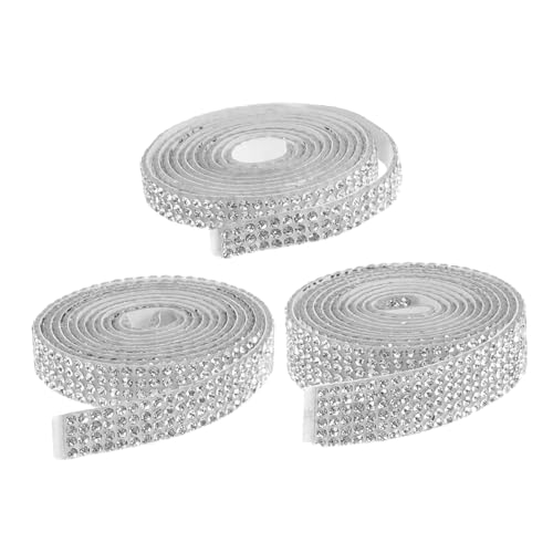 Hohopeti 3 Rollen Selbstklebendes Strassband für Textilien Glitzernde Rhinestone Tape Streifen mit Starker Haftung Dekorative Aufkleber für DIY Kleidung Schuhe Taschen Party Vielseitig Hohopeti 3 Rollen Selbstklebendes Strassband für Textilien Glitzernde Rhinestone Tape Streifen mit Starker Haftung Dekorative Aufkleber für DIY Kleidung Schuhe Taschen Party Vielseitig von Hohopeti