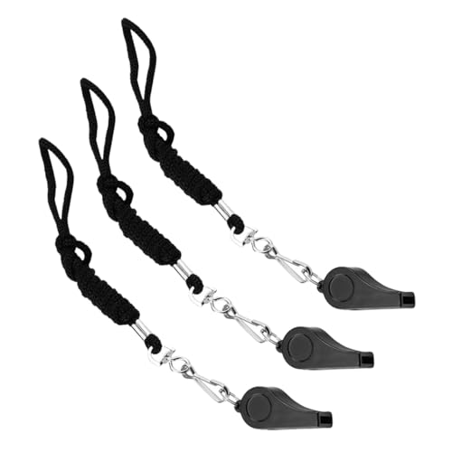 Hohopeti 3 STÜCKE Teiliges Schiedsrichterpfeifen aus Kunststoff mit Lanyard Extra Laute Notfall und Trainerpfeifen für Sport Outdoor Camping und Rettungssituationen Vielseitig Einsetzbar von Hohopeti