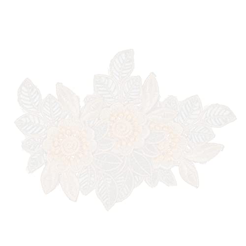 Hohopeti 3 Stück Blumen Spitzenapplikationen zum Aufbügeln DIY Stickerei Patches für Kleidung Taschen Hüte und Schuhe zur Dekoration und Reparatur von Kleidung von Hohopeti