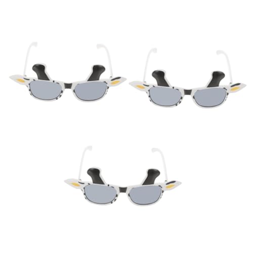 Hohopeti 3 Stück Cartoon Tierbrillen Förmiges Accessoire Massenneuheit Sonnenbrille Alberner Brillen Partys Süße Szene Trendige Kuh Blau Erwachsene Lustige Party von Hohopeti