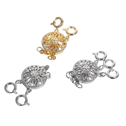 Hohopeti 3 Stück Diy-schmuck-schichtverschlüsse Für Mehrere Halsketten: Kupfer-halskettentrenner Zum Schichten – Halsschmuck-entwirrschnalle Hohopeti 3 Stück Diy-schmuck-schichtverschlüsse Für Mehrere Halsketten: Kupfer-halskettentrenner Zum Schichten – Halsschmuck-entwirrschnalle von Hohopeti
