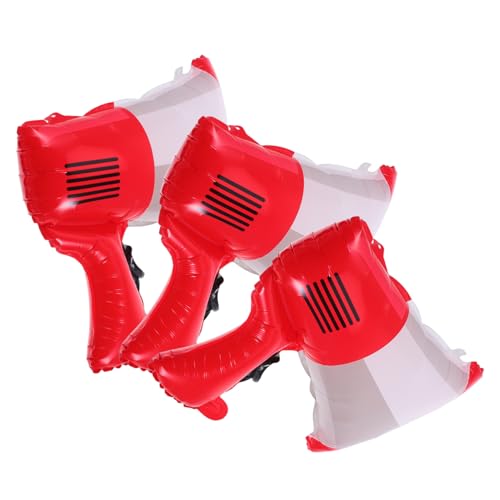 Hohopeti 3 Stück Folien Bullhorn Luftballons Feuerwehrmann Deko Kindergeburtstag Langlebige Einfach Aufzublasende Feuerwehr Party Dekoration für Jungen und Mädchen von Hohopeti
