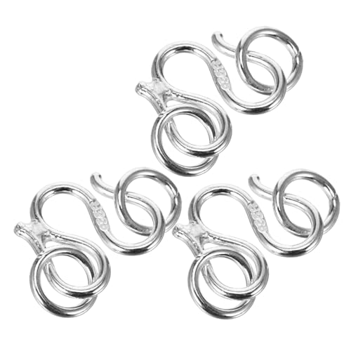 Hohopeti 3 Stück Sterling Silber Schmuckverschluss Mittlere Feiner Polierter Kettenverschluss für Halsketten und Armbänder Einfacher DIY Schmuckverbinder Modisch und Leicht zu Befestigen Hohopeti 3 Stück Sterling Silber Schmuckverschluss Mittlere Feiner Polierter Kettenverschluss für Halsketten und Armbänder Einfacher DIY Schmuckverbinder Modisch und Leicht zu Befestigen von Hohopeti