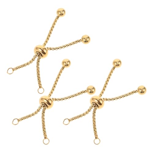 Hohopeti 3 Stück Teiliges Armband Verlängerungsketten aus Goldfarbig Poliert Robust Verformungsfest für Schmuckherstellung DIY Perlenarmbänder Basteln Zubehör Hohopeti 3 Stück Teiliges Armband Verlängerungsketten aus Goldfarbig Poliert Robust Verformungsfest für Schmuckherstellung DIY Perlenarmbänder Basteln Zubehör von Hohopeti