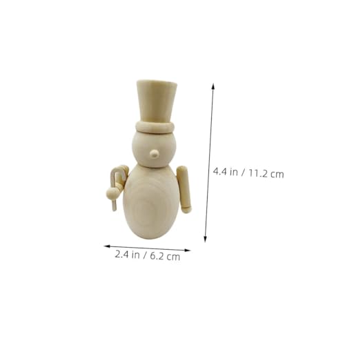 Hohopeti 3 Stück Teiliges DIY Holz-Knacker Bemalen Unbemalte Holzfiguren für Kreative Weihnachtsdekoration Robuste Handwerksfiguren für Familienaktivitäten und Festliche Bastelprojekte von Hohopeti