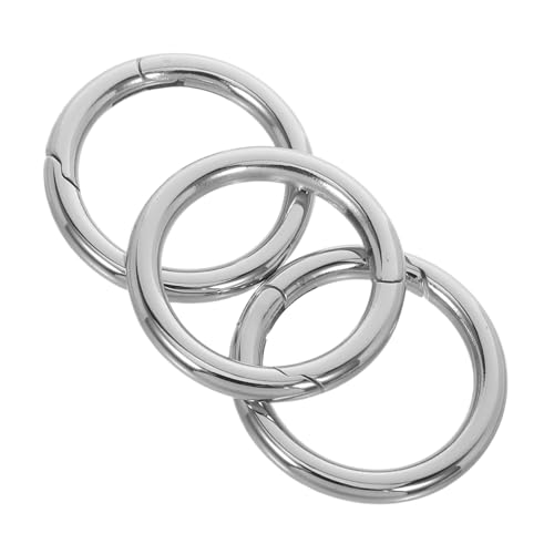 Hohopeti 3 Stück Teiliges Feder-ringschlösser aus Edelstahl Offene Ringe mit Polierter Oberfläche Robuster Verschluss für DIY Taschen Schlüsselanhänger Gepäck und Handwerksprojekte Hohopeti 3 Stück Teiliges Feder-ringschlösser aus Edelstahl Offene Ringe mit Polierter Oberfläche Robuster Verschluss für DIY Taschen Schlüsselanhänger Gepäck und Handwerksprojekte von Hohopeti
