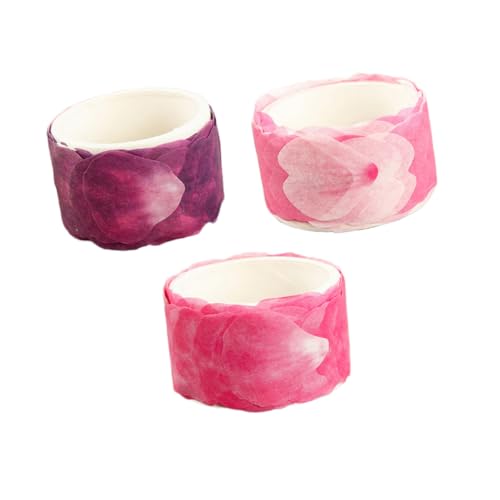 Hohopeti 3 Stück Teiliges Petal Washi Tape Selbstklebend für Scrapbooking DIY Dekoratives Klebeband mit Blütenblattförmigen Stickern in Weinrot und Violett für Tagebücher und Hohopeti 3 Stück Teiliges Petal Washi Tape Selbstklebend für Scrapbooking DIY Dekoratives Klebeband mit Blütenblattförmigen Stickern in Weinrot und Violett für Tagebücher und von Hohopeti