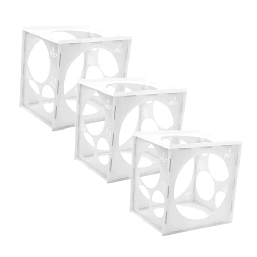 Hohopeti 3 Stück Transparente Ballon Messbox Würfel Präzises Messwerkzeug für Ballon Bestimmung Flexibel Einsetzbar für Partydekorationen Bögen Säulen von Hohopeti