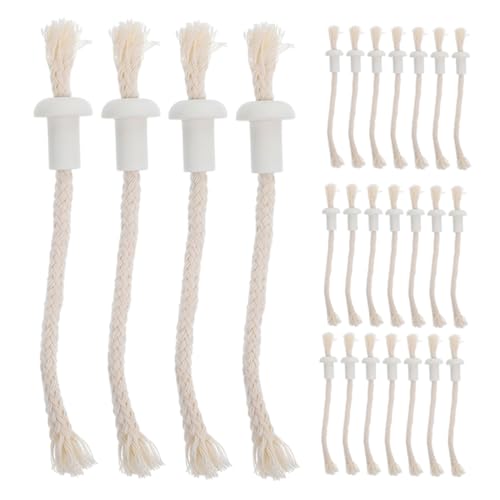 Hohopeti 30 Sätze Geflochtene Baumwoll Öllampendochte mit Halter Rund Langlebig Einfach zu Ersetzen Kompatibel mit Kerosin und Alkohollampen für DIY Kerzenherstellung und Traditionelles Hohopeti 30 Sätze Geflochtene Baumwoll Öllampendochte mit Halter Rund Langlebig Einfach zu Ersetzen Kompatibel mit Kerosin und Alkohollampen für DIY Kerzenherstellung und Traditionelles von Hohopeti