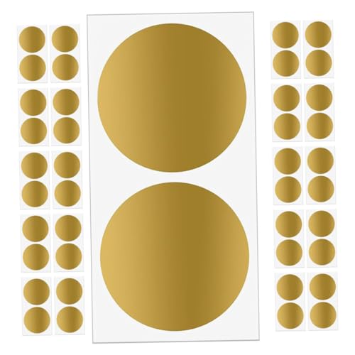 Hohopeti 30 Stück Goldene Runde Scratch off Sticker Selbstklebend für DIY Überraschungsbelohnungen Shower Spiel Aufkleber mit Sauber Abziehbarer Folie ohne Rückstände von Hohopeti