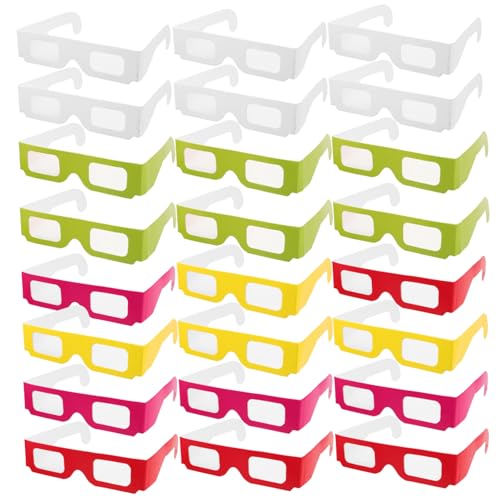 Hohopeti 30 Stück Pack Brillen für Farbenfrohe Papierbrillen für Filme Partys und Klassenbelohnungen Leichte und Bequeme Effekte für Unvergessliche Erlebnisse von Hohopeti