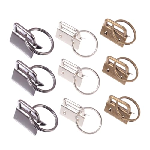 Hohopeti 30 Stück Teiliges DIY Schlüsselanhänger Metall Schlüsselband Verschluss in Nickel Schusswaffenfarbe und Bronze für Armbänder Lanyards und Stoffbänder Langlebig und Rostfrei von Hohopeti