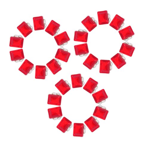 Hohopeti 30 Stück Teiliges Nail Art Rote Strasssteine mit Glitzerfinish für Frauen und Mädchen Langlebige Glänzende Nagelverzierung für DIY Maniküre und Kreative Nageldesigns von Hohopeti