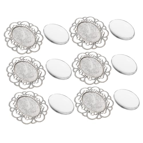 Hohopeti 30 Stück Teiliges Retro Broschen DIY Brooch Blanks Kit mit Antik Silberfarbener Brooch Base Tray und Glas Dome für Personalisierte Schmuckgestaltung und Bastelprojekte Hohopeti 30 Stück Teiliges Retro Broschen DIY Brooch Blanks Kit mit Antik Silberfarbener Brooch Base Tray und Glas Dome für Personalisierte Schmuckgestaltung und Bastelprojekte von Hohopeti