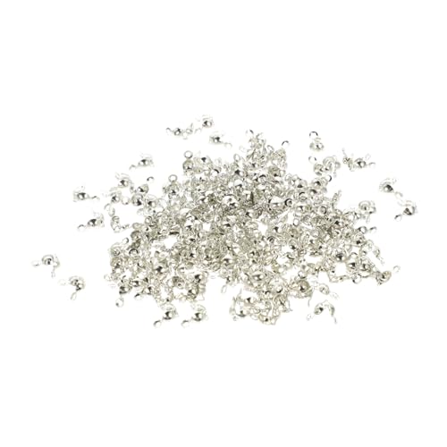 Hohopeti 300 Stück Quetschperlen aus Hochwertigem Material Schmuck Crimps Beads für Armband Endkappen DIY Schmuckherstellung Zubehör Kompakt und Hautfreundlich zum Perlen Auffädeln und von Hohopeti