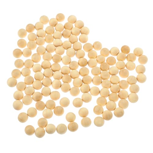 Hohopeti 300 Stück Runde Holzkugeln aus Solidem Lotus holz ohne Loch Glatte Oberfläche Natürliche Farbe DIY Bastelperlen für Handwerksprojekte Schmuckherstellung Zubehör von Hohopeti