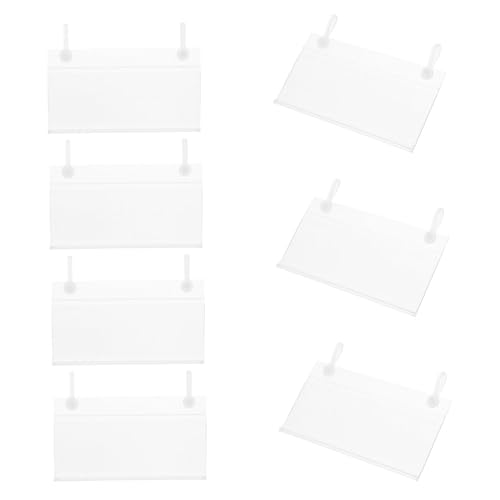 Hohopeti 30Stücke Transparente Etikettenhalter Robuste Preisschildhalter für Regal Büro Lösung für Etikettenanzeige Vielseitig Einsetzbar Einzelhandel von Hohopeti