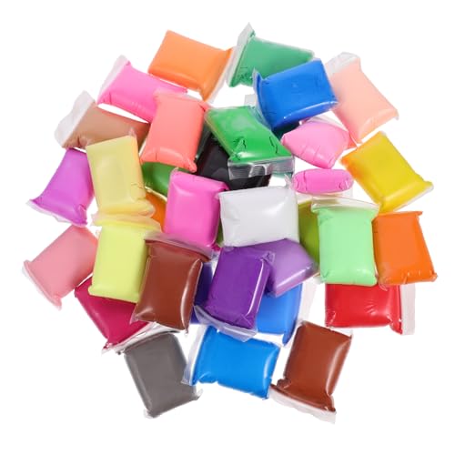 Hohopeti 36 Packungen Teiliges DIY Modelliermasse Ultraleichte Farbige Knete für Ungiftig Langlebig Vielseitig für Kreative Bastelarbeiten Geschenkidee Fantasie und Feinmotorik von Hohopeti
