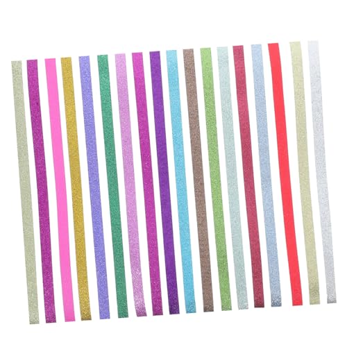 Hohopeti 360 Stück Teiliges Origami Sterne Papier Glitzerpapier Kleine Papierstreifen für DIY Basteln Einfach zu Falten Farbenfrohes Bastelpapier für Dekorative Handarbeitsprojekte Zuhause von Hohopeti