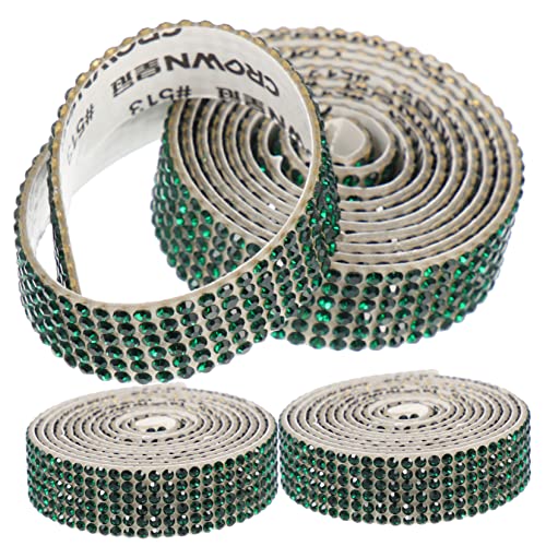 Hohopeti 3Rollen Selbstklebendes Strassband Dekorative Diamantbänder für DIY Bastelarbeiten Breit zum Verzieren von Geschenken Kleidung und Mehr von Hohopeti