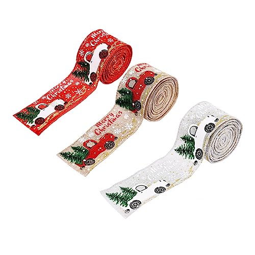 Hohopeti 3Rollen Weihnachtliches Geschenkband Dekorationsmaterial für DIY Geschenkverpackungen und Feiertagsfeiern Hohopeti 3Rollen Weihnachtliches Geschenkband Dekorationsmaterial für DIY Geschenkverpackungen und Feiertagsfeiern von Hohopeti