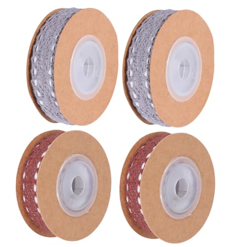 Hohopeti 4 Rollen Selbstklebendes Baumwoll Spitzenband pro Webmuster mit Hohlem Saum Vielseitiges Geschenkverpackungsband für Partydekoration DIY Bastelzubehör in Mischfarben Hohopeti 4 Rollen Selbstklebendes Baumwoll Spitzenband pro Webmuster mit Hohlem Saum Vielseitiges Geschenkverpackungsband für Partydekoration DIY Bastelzubehör in Mischfarben von Hohopeti