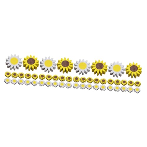 Hohopeti 4 Sets Künstliche Blumengirlande Holzperlen Sonnenblumenperlen Für Halsketten Armbänder Basteln 30 Stück * 4 von Hohopeti