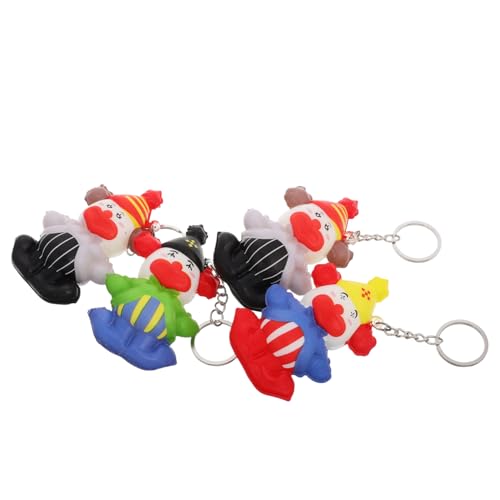 Hohopeti Niedliche Clown-puppen-schlüsselanhänger 4er-set Clown-form Lustig Und Dekorativ Für Jungen Mädchen Und Erwachsene von Hohopeti