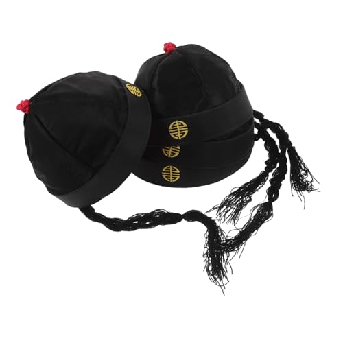 Hohopeti 4 Stück Qing Kaiser Hüte mit Pferdeschwanz Authentische Chinesische Kostüm Kopfbedeckung aus Nylon Leichter Bequemer Retro Hut für Cosplay Theater Bühnenauftritte Erwachsenengröße Hohopeti 4 Stück Qing Kaiser Hüte mit Pferdeschwanz Authentische Chinesische Kostüm Kopfbedeckung aus Nylon Leichter Bequemer Retro Hut für Cosplay Theater Bühnenauftritte Erwachsenengröße von Hohopeti