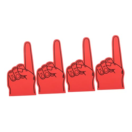 Hohopeti 4 Stück Teiliges Eva Schaumstoff Finger Rot Leichtes Sicheres Sport und Cheerleading Accessoire für Stadion Schulspiele und Partys Auffällige Farben für Fußball Basketball und Hohopeti 4 Stück Teiliges Eva Schaumstoff Finger Rot Leichtes Sicheres Sport und Cheerleading Accessoire für Stadion Schulspiele und Partys Auffällige Farben für Fußball Basketball und von Hohopeti
