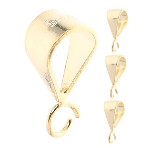 Hohopeti 4 Stück Teiliges Sterlingsilber Schmuckbails mit Langlebige Anhängerverbinder für Halsketten und Ohrringe Polierte Pinch Clips für DIY Schmuckherstellung von Hohopeti
