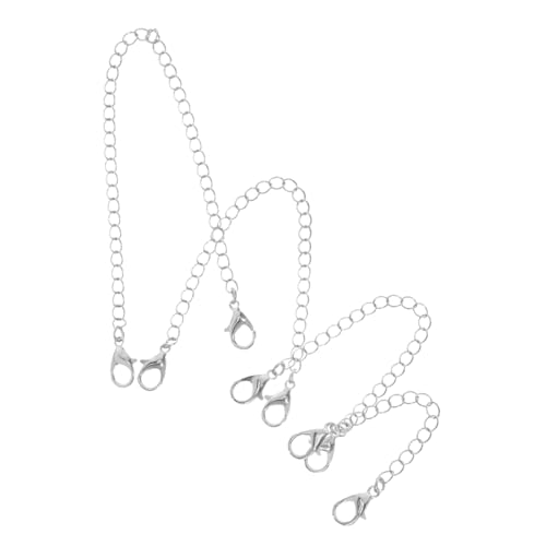 Hohopeti 4 Stücke Teiliges Kettenverlängerung mit Beidseitigem Karabinerverschluss Robuste Schmuckverbinder für DIY Halsketten und Armbänder Vielseitig Einsetzbar Glänzend und Langlebig Hohopeti 4 Stücke Teiliges Kettenverlängerung mit Beidseitigem Karabinerverschluss Robuste Schmuckverbinder für DIY Halsketten und Armbänder Vielseitig Einsetzbar Glänzend und Langlebig von Hohopeti