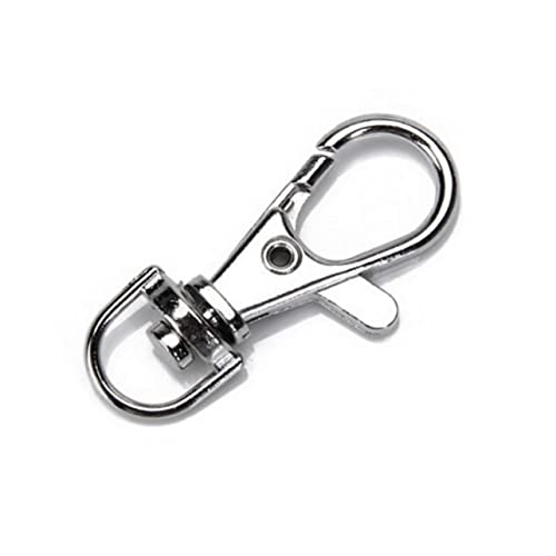 Hohopeti 40 Stck Dauerhafte Metall Drehöse Lobster Karabinerhaken Schlüsselanhänger Set Silber für DIY Projekte Schlüsselbänder und Mehr von Hohopeti