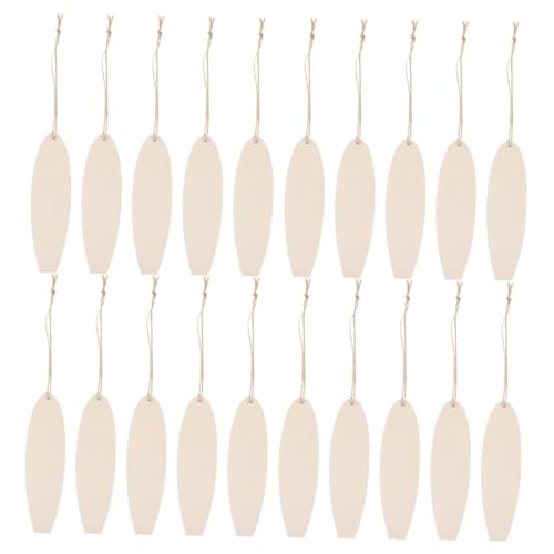 Hohopeti 40 Stück Handgefertigte Holzchip -dekoration Strand-wanddekoration Surfbrett Wanddekoration Blankchen Holz -surfbrettausschnitte Leere Surfbrettausschnitte Beige Holzspäne von Hohopeti